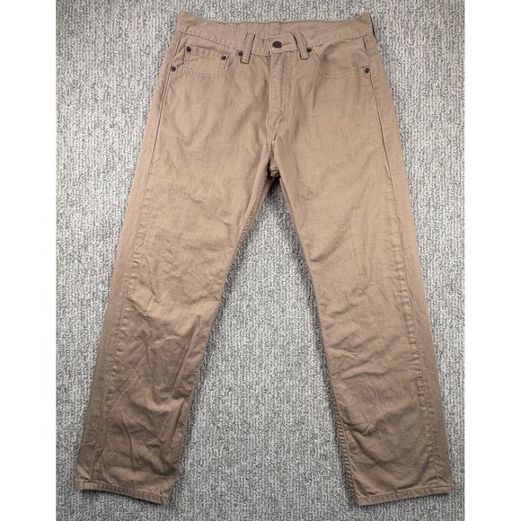 Levi's Other - Levi's 505 Regular Fit Jeans‎ Mens 33x30* Tan Khaki Straight Leg Denim Pants